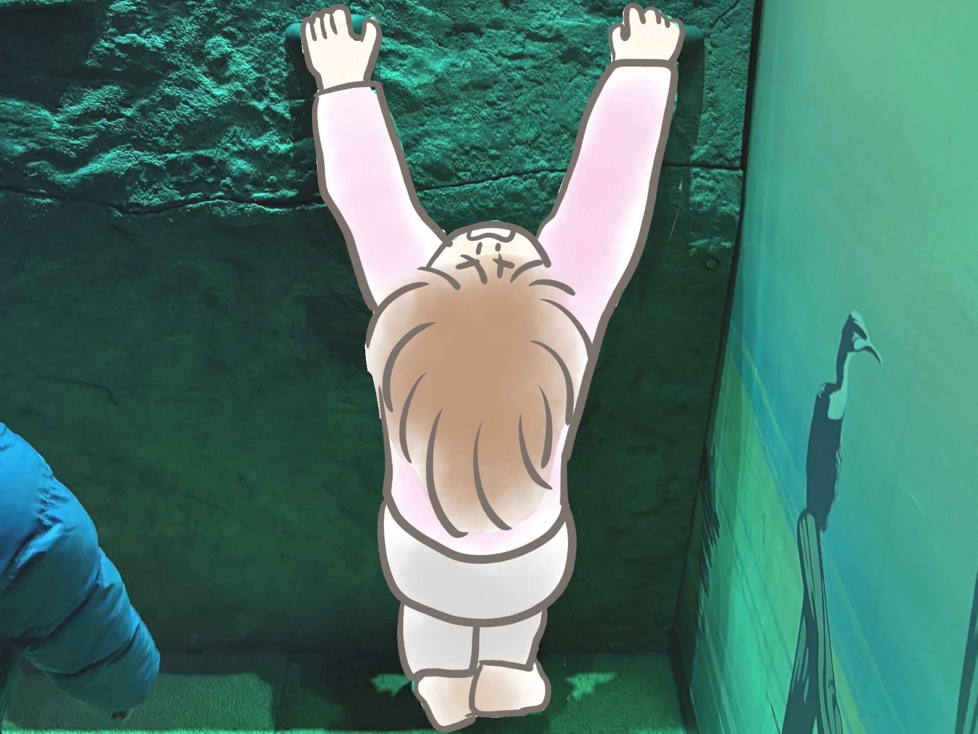 ひとで(3歳)もぶら下がる