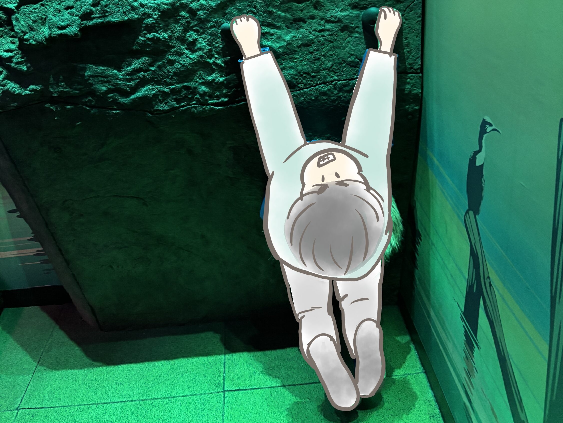 ほっけ(5歳)がぶら下がる