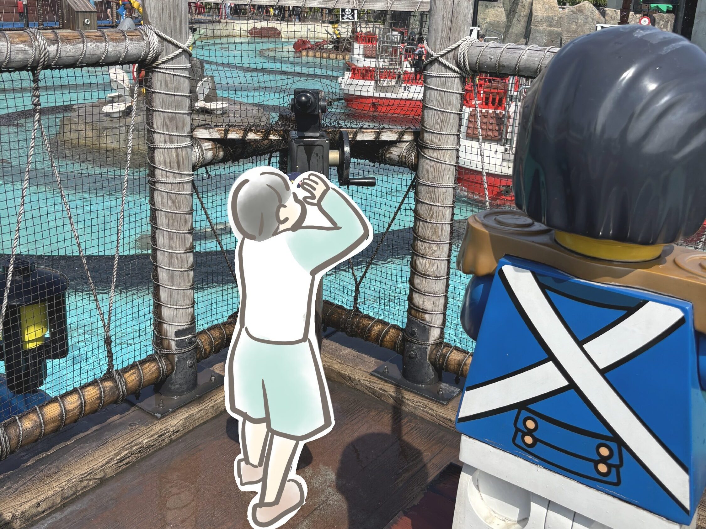 外野からも水をかけて楽しめます♪の写真